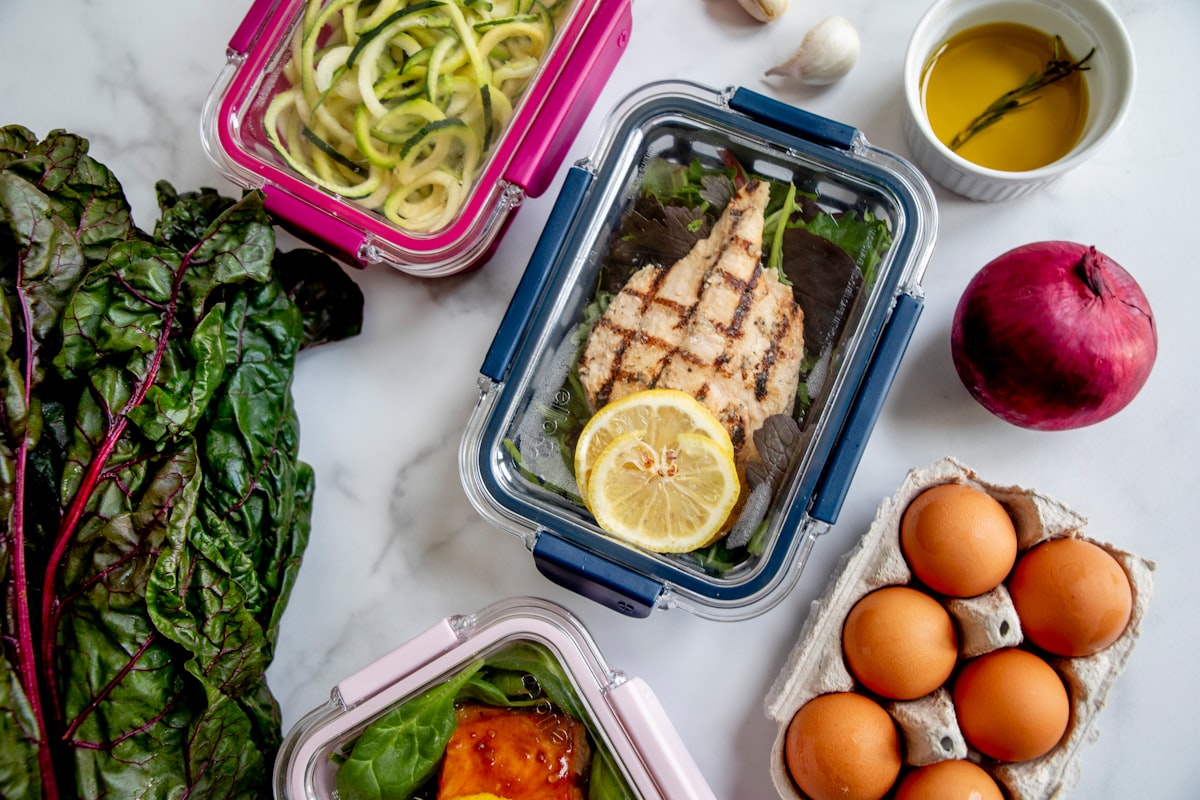Fresh ingredients for heart-healthy meal preparation